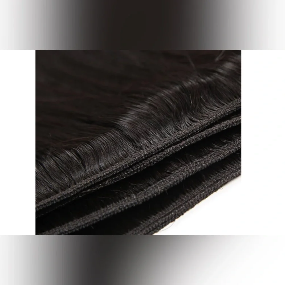 Human hair Blend 10 In & 12 In Bundle Lot Black Straight Hair | 6 pieces lot!